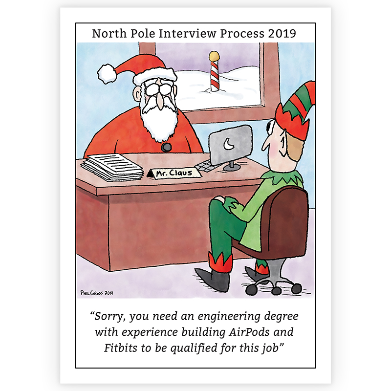 Far Side Style Christmas Card