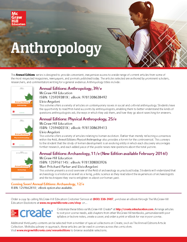 McGraw-Hill Anthropology Flyer