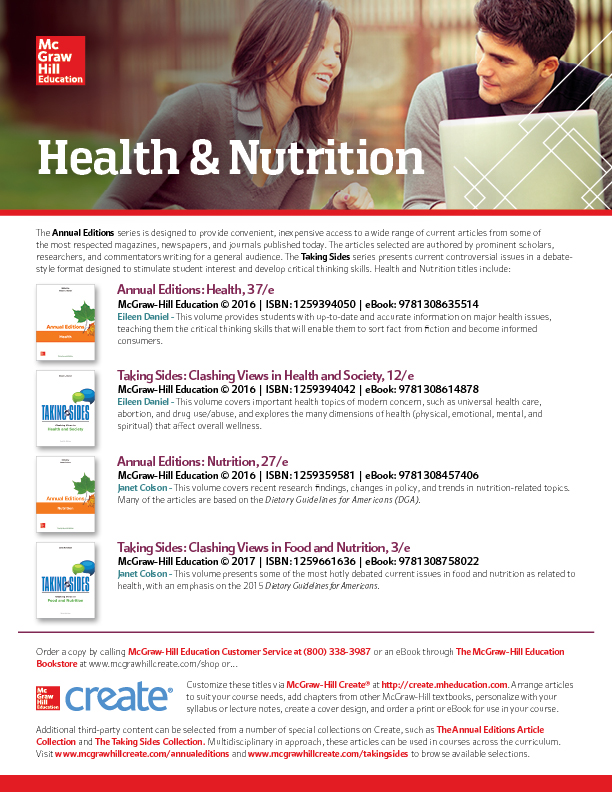 McGraw-Hill Health and Nutrition Flyer